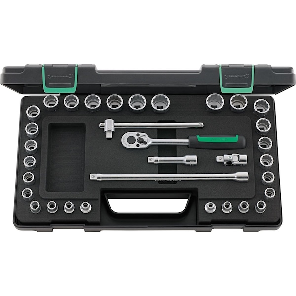10 mm (3/8") Socket set 33-pcs., 45MA/28/5 KN
